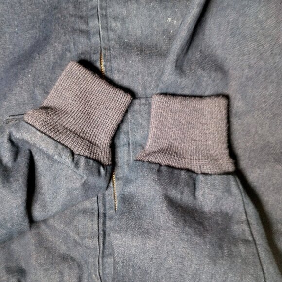 Vintage Walls Workwear Jacket S Blue Jean Denim Flannel Red Buffalo Plaid Lined - Picture 11 of 16